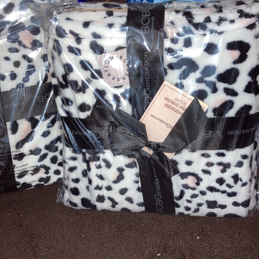 BCBG Animal Print Throw
